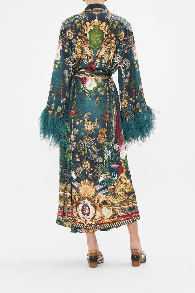 Camilla Kimonos Long Robe With Flared Sleeve Verdis World 8211 Womens Camilla Kimonos Long Robe With Flared Sleeve Verdis World 8211 Womens