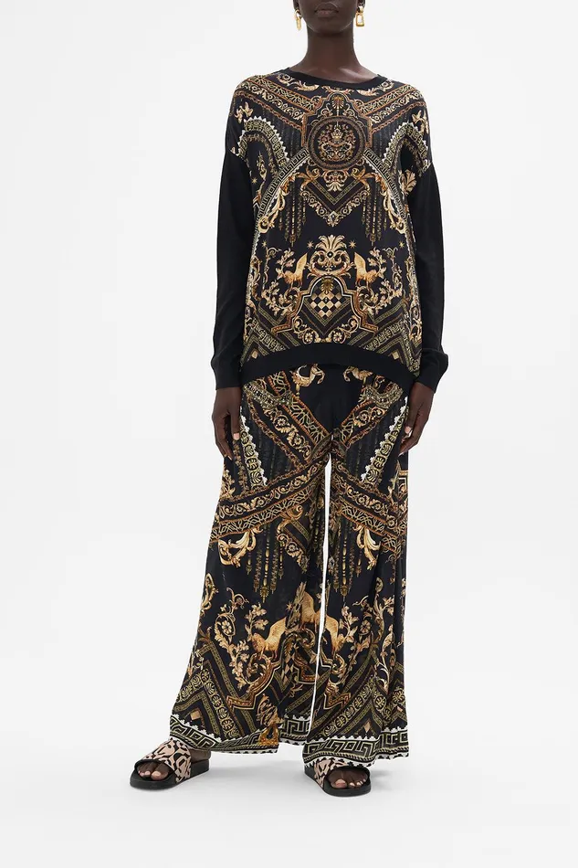 Camilla Knitwear Long Sleeve Jumper With Print Front Duomo Dynasty 8211 Womens Camilla Knitwear Long Sleeve Jumper With Print Front Duomo Dynasty 8211 Womens