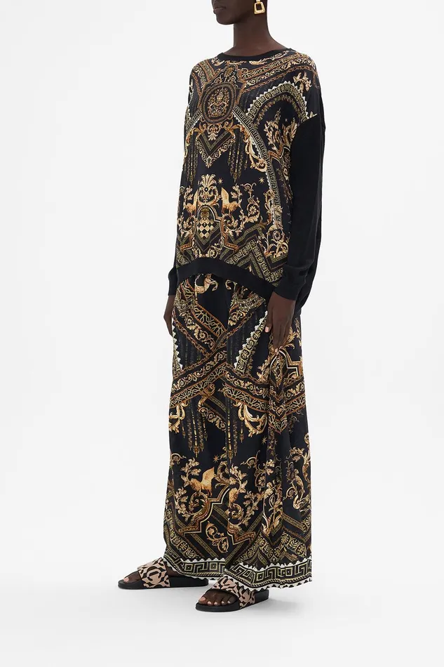Camilla Knitwear Long Sleeve Jumper With Print Front Duomo Dynasty 8211 Womens Camilla Knitwear Long Sleeve Jumper With Print Front Duomo Dynasty 8211 Womens