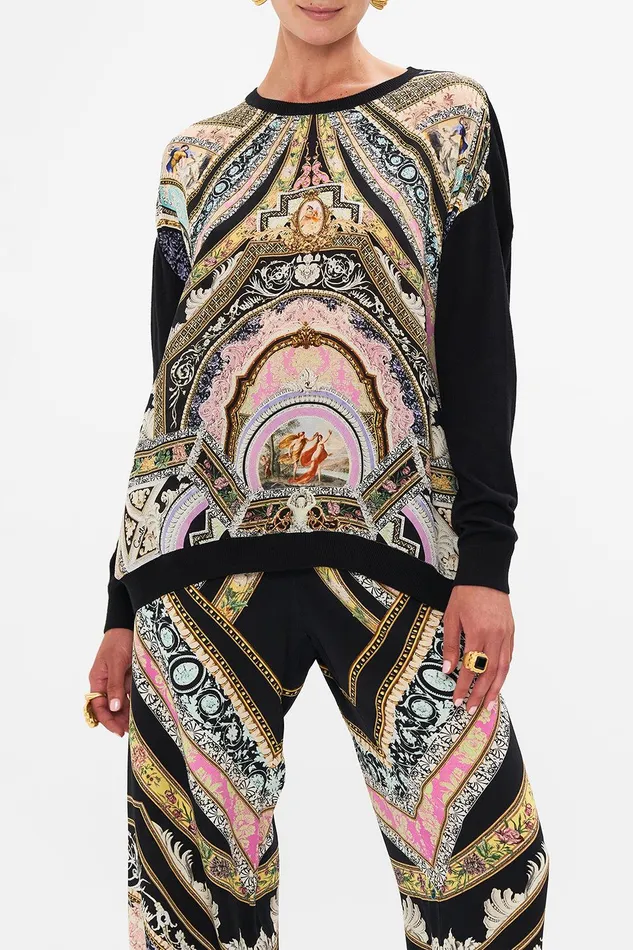 Camilla Knitwear Long Sleeve Jumper With Print Front Florence Field Day 8211 Womens Camilla Knitwear Long Sleeve Jumper With Print Front Florence Field Day 8211 Womens