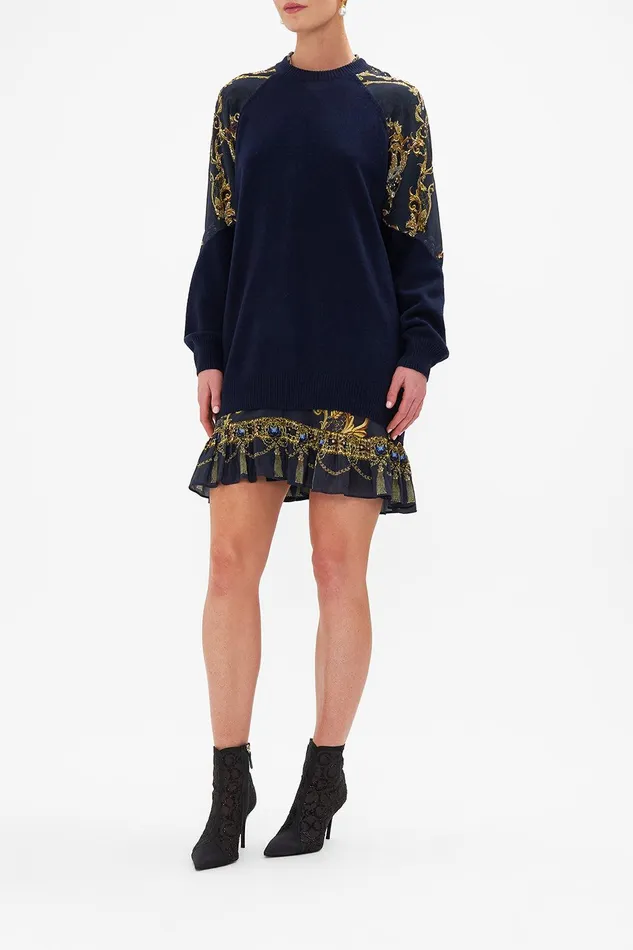 Camilla Knitwear Silk Spliced Shoulder Jumper Moonlight Melodies 8211 Womens Camilla Knitwear Silk Spliced Shoulder Jumper Moonlight Melodies 8211 Womens