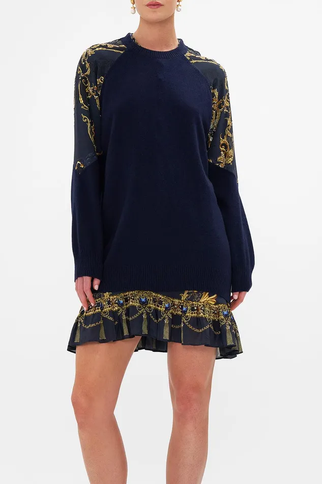 Camilla Knitwear Silk Spliced Shoulder Jumper Moonlight Melodies 8211 Womens Camilla Knitwear Silk Spliced Shoulder Jumper Moonlight Melodies 8211 Womens