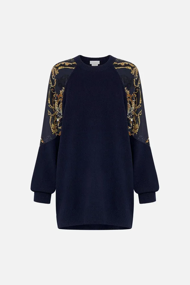 Camilla Knitwear Silk Spliced Shoulder Jumper Moonlight Melodies 8211 Womens Camilla Knitwear Silk Spliced Shoulder Jumper Moonlight Melodies 8211 Womens