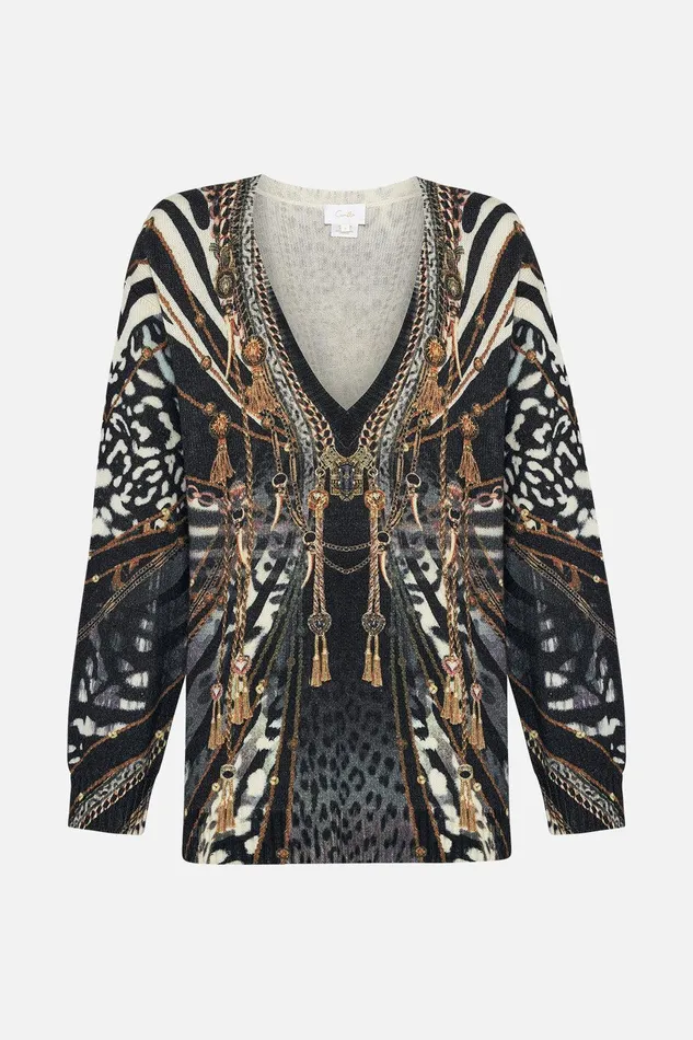Camilla Knitwear V Neck Full Sleeve Jumper Untamed Royalty 8211 Womens Camilla Knitwear V Neck Full Sleeve Jumper Untamed Royalty 8211 Womens
