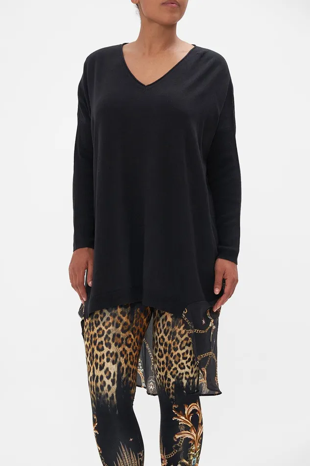 Camilla Knitwear V Neck Jumper With Print Back Jungle Dreaming 8211 Womens Camilla Knitwear V Neck Jumper With Print Back Jungle Dreaming 8211 Womens