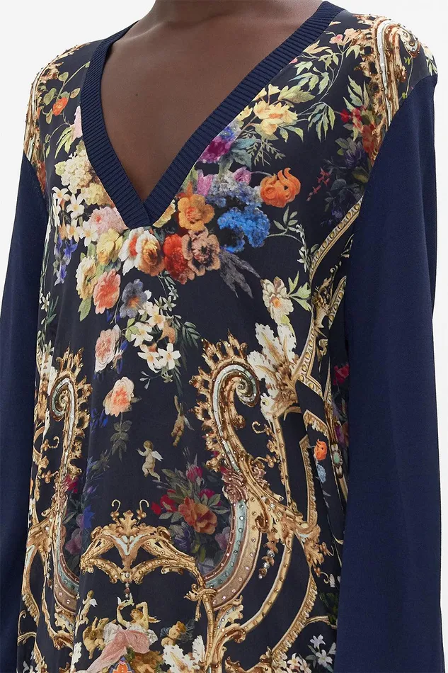 Camilla Knitwear V Neck Silk Front Jumper Play Your Cards Right 8211 Womens Camilla Knitwear V Neck Silk Front Jumper Play Your Cards Right 8211 Womens