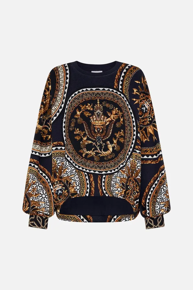 Camilla Loungewear Tuck Detail Sweater Duomo Kaleido 8211 Womens Camilla Loungewear Tuck Detail Sweater Duomo Kaleido 8211 Womens