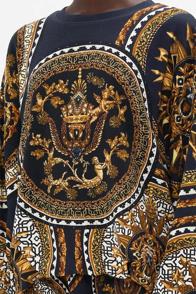 Camilla Loungewear Tuck Detail Sweater Duomo Kaleido 8211 Womens Camilla Loungewear Tuck Detail Sweater Duomo Kaleido 8211 Womens