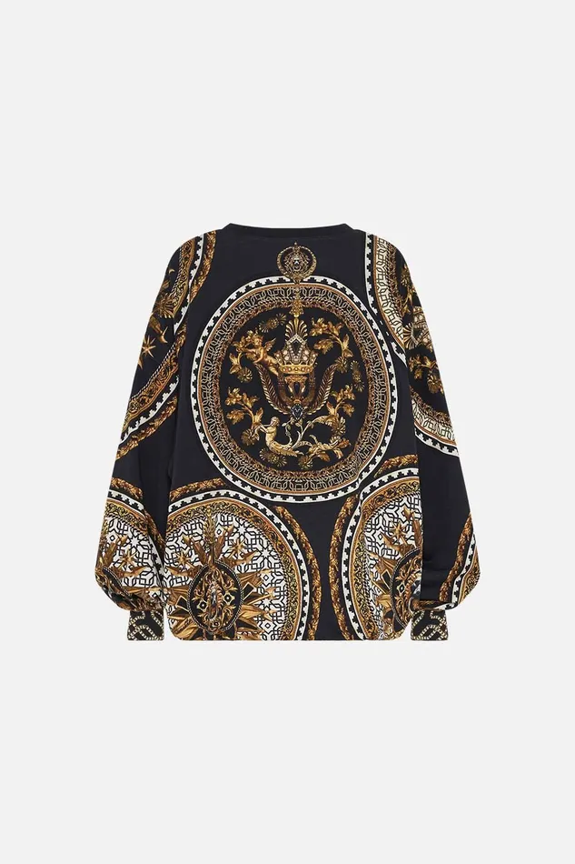 Camilla Loungewear Tuck Detail Sweater Duomo Kaleido 8211 Womens Camilla Loungewear Tuck Detail Sweater Duomo Kaleido 8211 Womens
