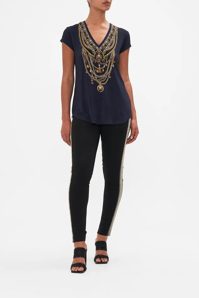 Camilla Loungewear Vneck Tee Duomo Kaleido 8211 Womens