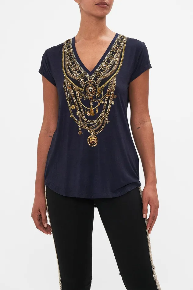 Camilla Loungewear Vneck Tee Duomo Kaleido 8211 Womens Camilla Loungewear Vneck Tee Duomo Kaleido 8211 Womens