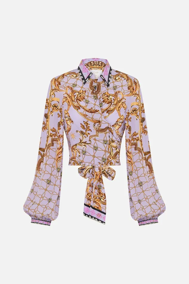 Camilla Matching Sets Cropped Wrap Shirt Lavender Ever After 8211 Womens Camilla Matching Sets Cropped Wrap Shirt Lavender Ever After 8211 Womens