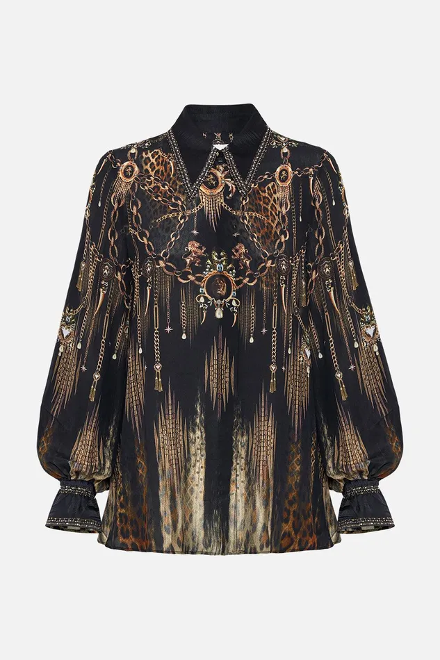 Camilla Matching Sets Curved Collar Blouse Jungle Dreaming 8211 Womens Camilla Matching Sets Curved Collar Blouse Jungle Dreaming 8211 Womens