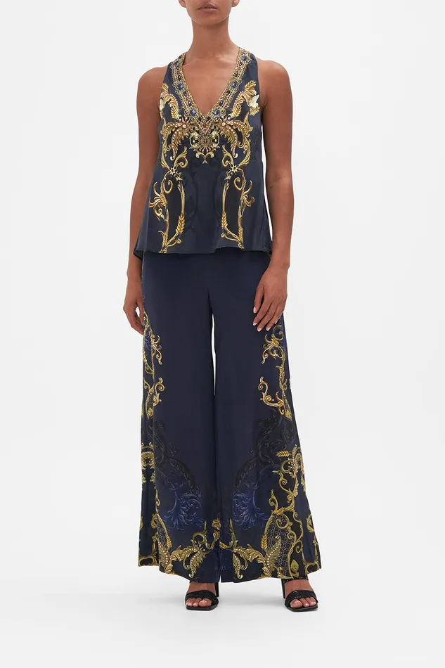 Camilla Matching Sets V Neck Top With Knot Back Moonlight Melodies 8211 Womens Camilla Matching Sets V Neck Top With Knot Back Moonlight Melodies 8211 Womens