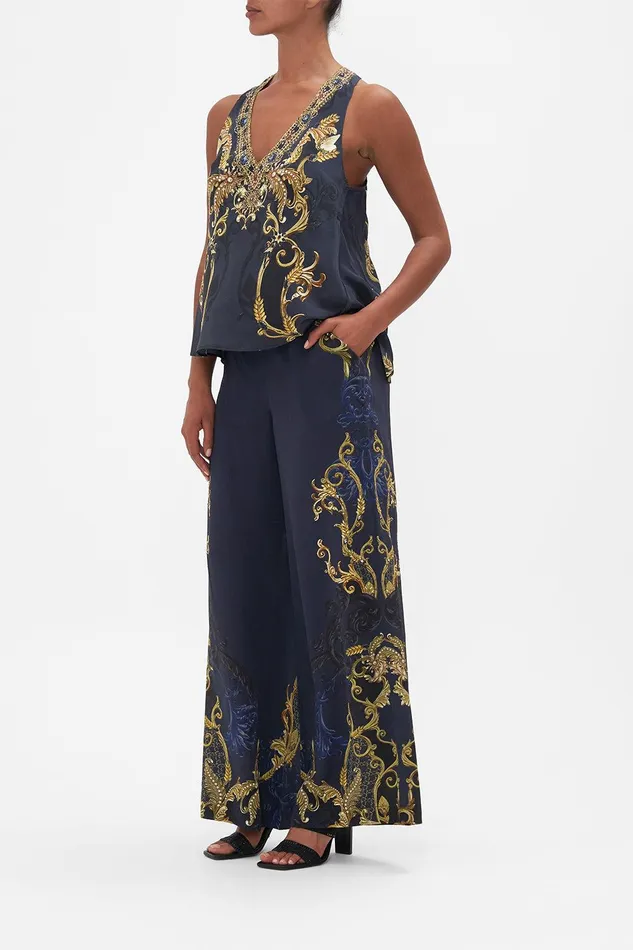 Camilla Matching Sets V Neck Top With Knot Back Moonlight Melodies 8211 Womens Camilla Matching Sets V Neck Top With Knot Back Moonlight Melodies 8211 Womens