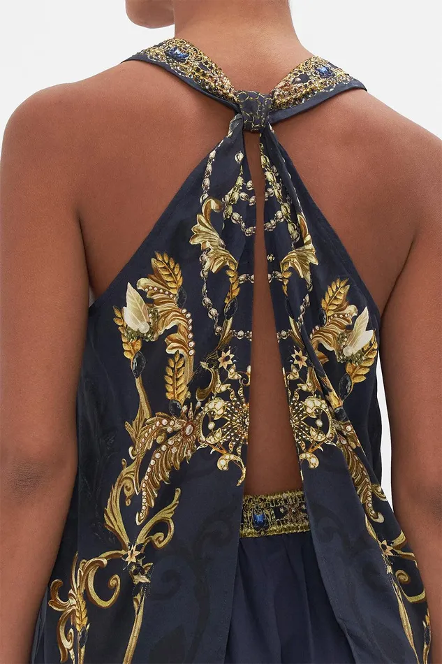 Camilla Matching Sets V Neck Top With Knot Back Moonlight Melodies 8211 Womens Camilla Matching Sets V Neck Top With Knot Back Moonlight Melodies 8211 Womens