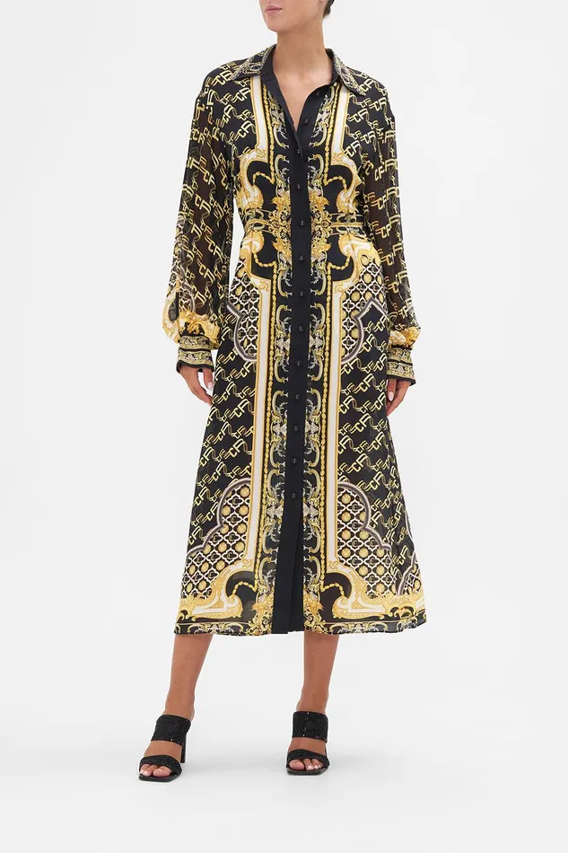 Camilla Maxi Dresses Button Down Blouson Sleeve Dress Tether Me Not 8211 Womens Camilla Maxi Dresses Button Down Blouson Sleeve Dress Tether Me Not 8211 Womens