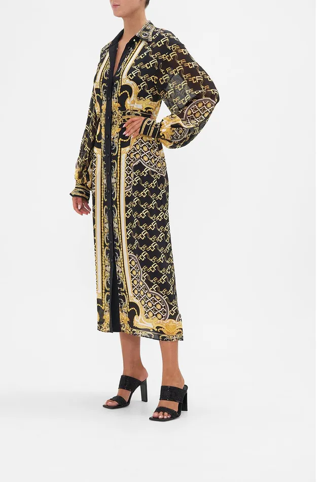 Camilla Maxi Dresses Button Down Blouson Sleeve Dress Tether Me Not 8211 Womens Camilla Maxi Dresses Button Down Blouson Sleeve Dress Tether Me Not 8211 Womens