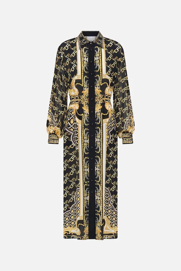 Camilla Maxi Dresses Button Down Blouson Sleeve Dress Tether Me Not 8211 Womens Camilla Maxi Dresses Button Down Blouson Sleeve Dress Tether Me Not 8211 Womens
