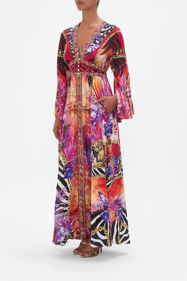 Camilla Maxi Dresses Kimono Sleeve Dress With Shirring Detail Wild Loving 8211 Womens Camilla Maxi Dresses Kimono Sleeve Dress With Shirring Detail Wild Loving 8211 Womens