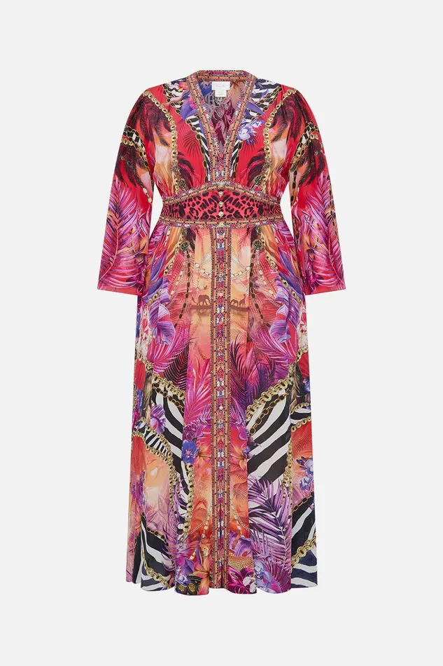 Camilla Maxi Dresses Kimono Sleeve Dress With Shirring Detail Wild Loving 8211 Womens Camilla Maxi Dresses Kimono Sleeve Dress With Shirring Detail Wild Loving 8211 Womens