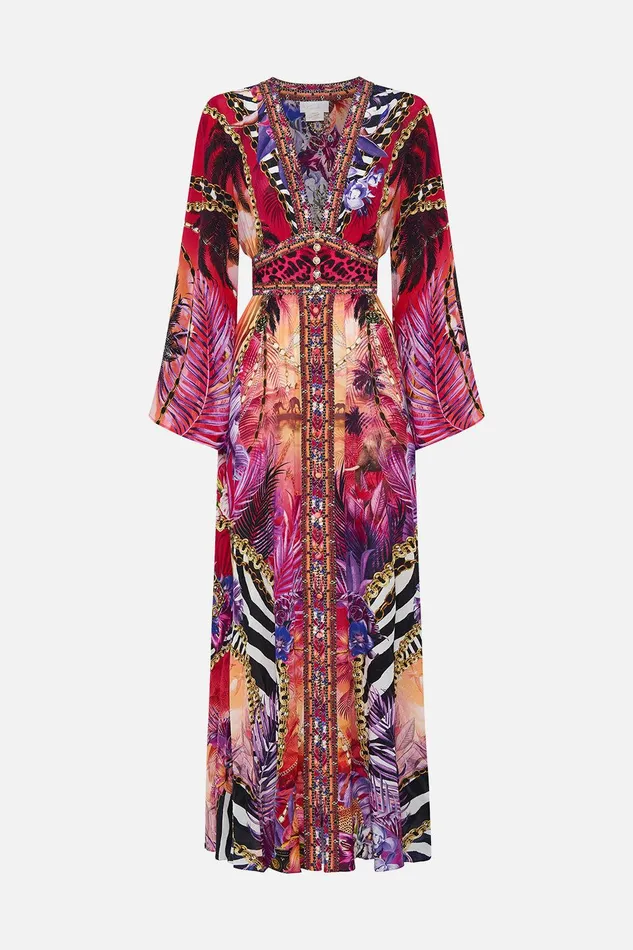 Camilla Maxi Dresses Kimono Sleeve Dress With Shirring Detail Wild Loving 8211 Womens Camilla Maxi Dresses Kimono Sleeve Dress With Shirring Detail Wild Loving 8211 Womens