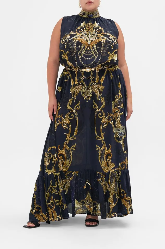 Camilla Maxi Dresses Necktie Dress With Elasticated Waist Moonlight Melodies 8211 Womens Camilla Maxi Dresses Necktie Dress With Elasticated Waist Moonlight Melodies 8211 Womens