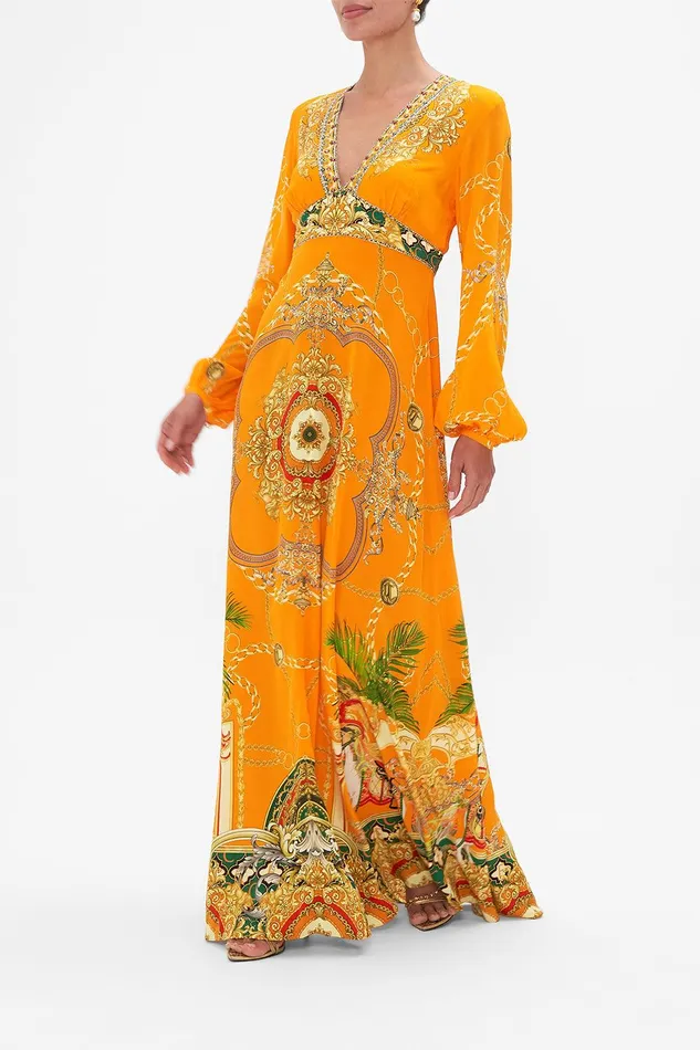 Camilla Maxi Dresses Printed Lantern Sleeve Dress Dancing With The Bulls 8211 Womens Camilla Maxi Dresses Printed Lantern Sleeve Dress Dancing With The Bulls 8211 Womens