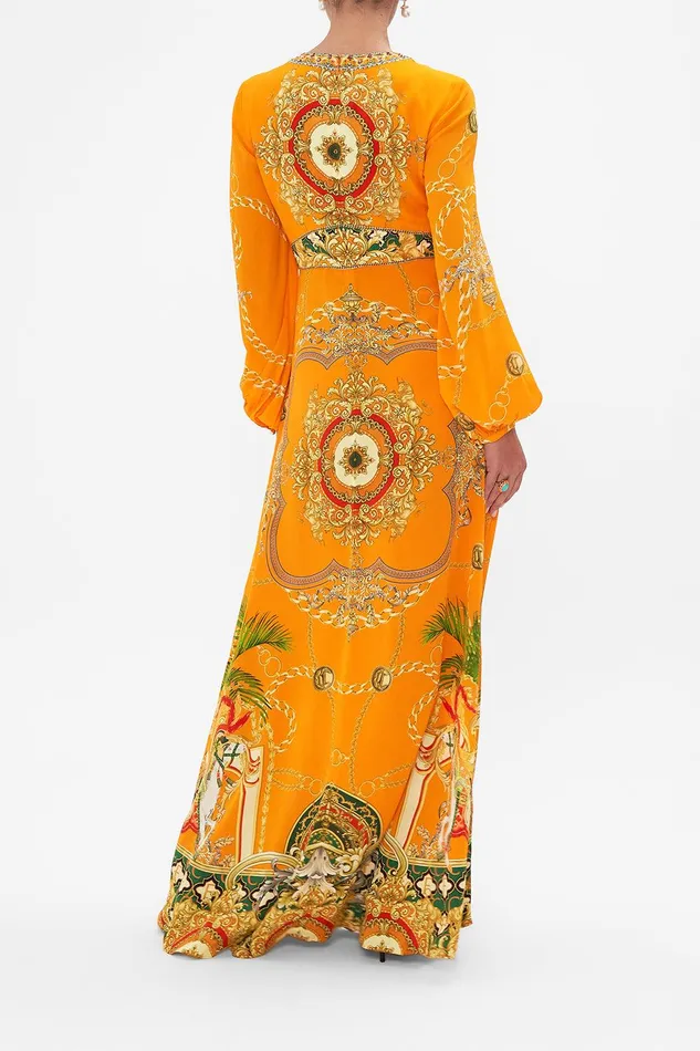 Camilla Maxi Dresses Printed Lantern Sleeve Dress Dancing With The Bulls 8211 Womens Camilla Maxi Dresses Printed Lantern Sleeve Dress Dancing With The Bulls 8211 Womens