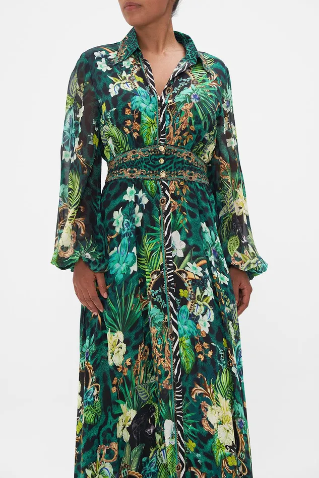 Camilla Maxi Dresses Waistband Long Dress With Collar Sing My Song 8211 Womens Camilla Maxi Dresses Waistband Long Dress With Collar Sing My Song 8211 Womens