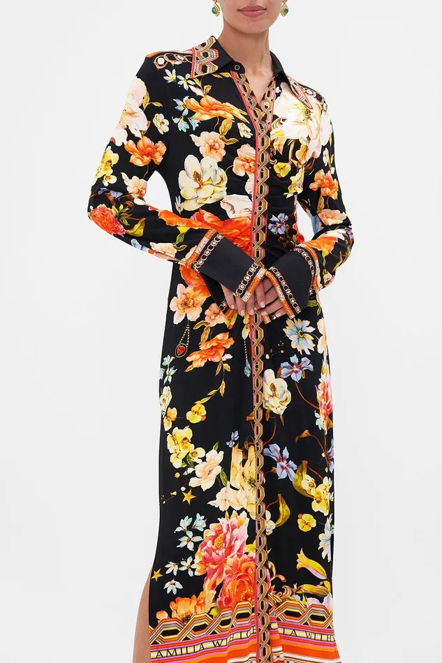 Camilla Midi Dresses Jersey Midi Shirt Dress Secret History 8211 Womens Camilla Midi Dresses Jersey Midi Shirt Dress Secret History 8211 Womens