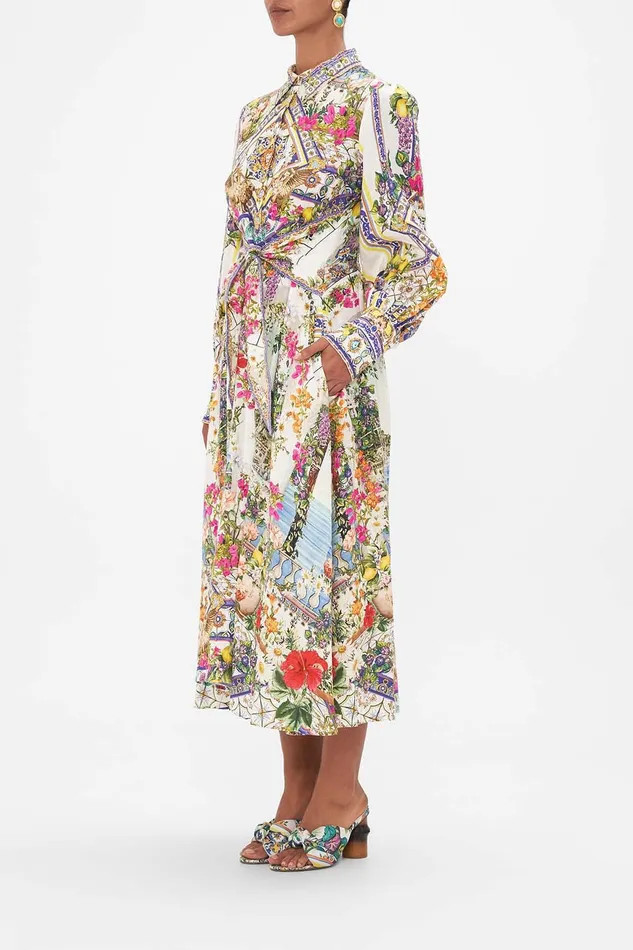 Camilla Midi Dresses Waist Tie Shirt Dress Amalfi Amore 8211 Womens Camilla Midi Dresses Waist Tie Shirt Dress Amalfi Amore 8211 Womens
