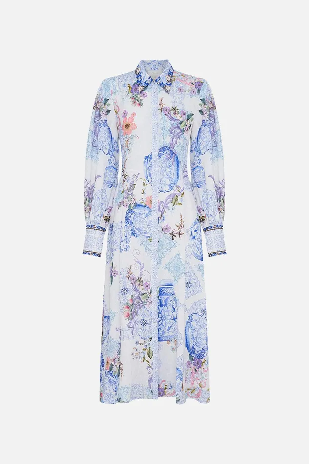Camilla Midi Dresses Waist Tie Shirt Dress Paint Me Positano 8211 Womens Camilla Midi Dresses Waist Tie Shirt Dress Paint Me Positano 8211 Womens
