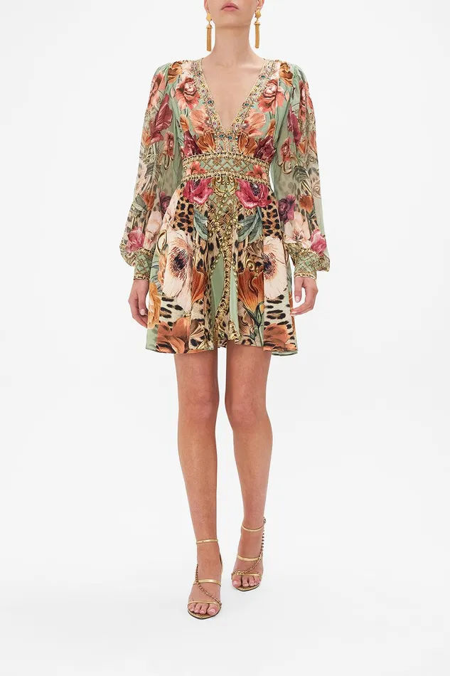 Camilla Mini Dresses Short Dress With Blouson Sleeve Grow And Glow 8211 Womens Camilla Mini Dresses Short Dress With Blouson Sleeve Grow And Glow 8211 Womens