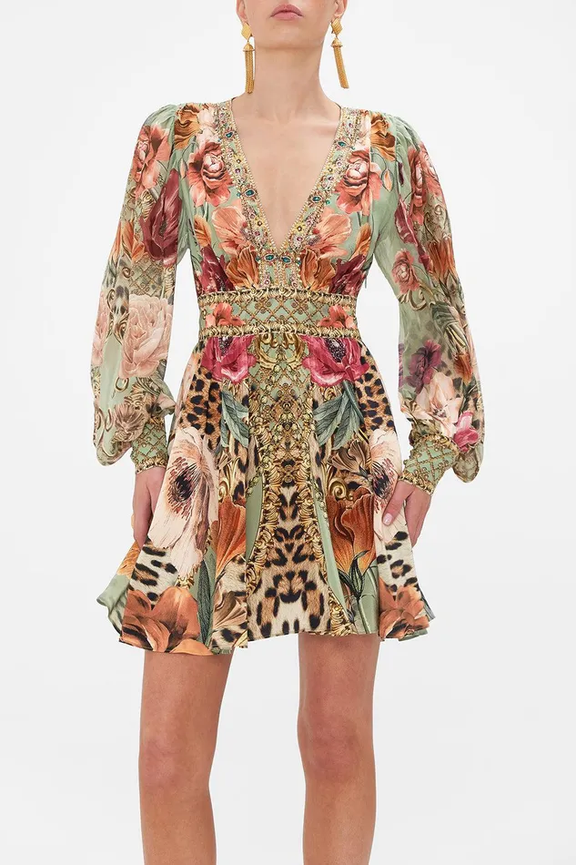 Camilla Mini Dresses Short Dress With Blouson Sleeve Grow And Glow 8211 Womens Camilla Mini Dresses Short Dress With Blouson Sleeve Grow And Glow 8211 Womens