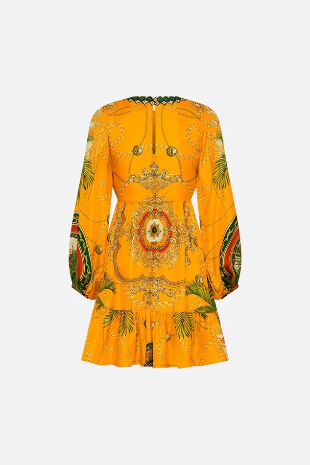 Camilla Mini Dresses Short Tie Front Blouson Dress Dancing With The Bulls 8211 Womens Camilla Mini Dresses Short Tie Front Blouson Dress Dancing With The Bulls 8211 Womens