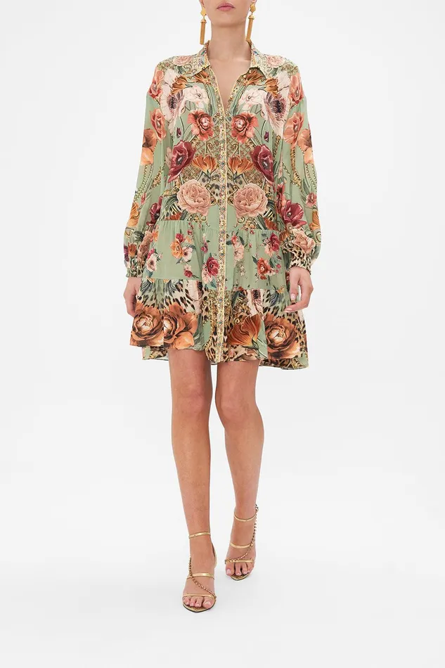 Camilla Mini Dresses Tiered Shirt Dress Grow And Glow 8211 Womens