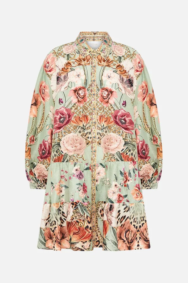 Camilla Mini Dresses Tiered Shirt Dress Grow And Glow 8211 Womens Camilla Mini Dresses Tiered Shirt Dress Grow And Glow 8211 Womens