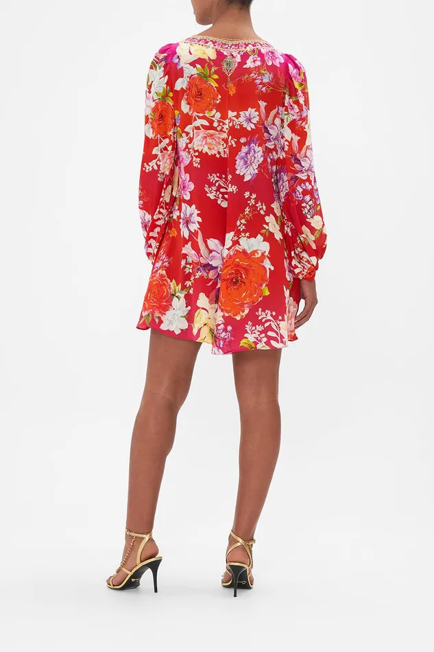 Camilla Mini Dresses V Neck Blouson Sleeve Dress Kiss And Tell 8211 Womens Camilla Mini Dresses V Neck Blouson Sleeve Dress Kiss And Tell 8211 Womens