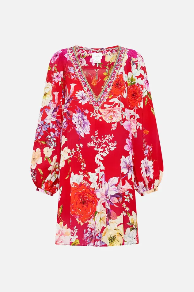 Camilla Mini Dresses V Neck Blouson Sleeve Dress Kiss And Tell 8211 Womens Camilla Mini Dresses V Neck Blouson Sleeve Dress Kiss And Tell 8211 Womens