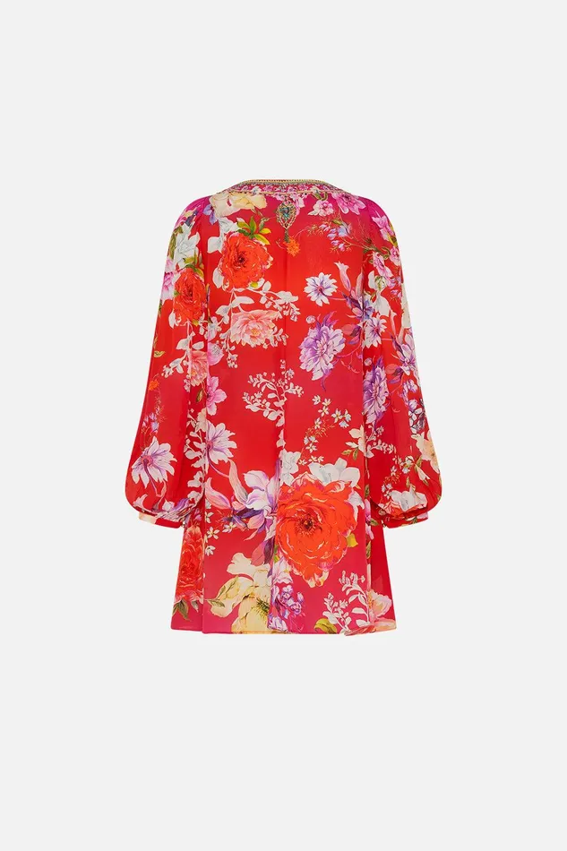Camilla Mini Dresses V Neck Blouson Sleeve Dress Kiss And Tell 8211 Womens Camilla Mini Dresses V Neck Blouson Sleeve Dress Kiss And Tell 8211 Womens