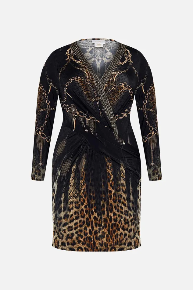Camilla Mini Dresses Vneck Cross Front Dress Jungle Dreaming 8211 Womens Camilla Mini Dresses Vneck Cross Front Dress Jungle Dreaming 8211 Womens