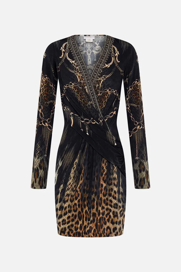 Camilla Mini Dresses Vneck Cross Front Dress Jungle Dreaming 8211 Womens Camilla Mini Dresses Vneck Cross Front Dress Jungle Dreaming 8211 Womens