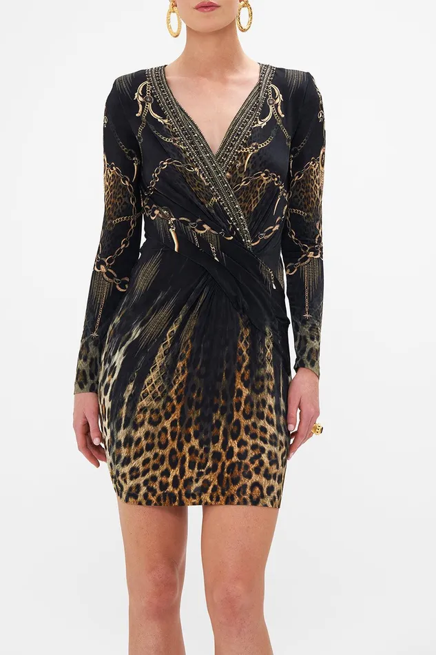 Camilla Mini Dresses Vneck Cross Front Dress Jungle Dreaming 8211 Womens Camilla Mini Dresses Vneck Cross Front Dress Jungle Dreaming 8211 Womens