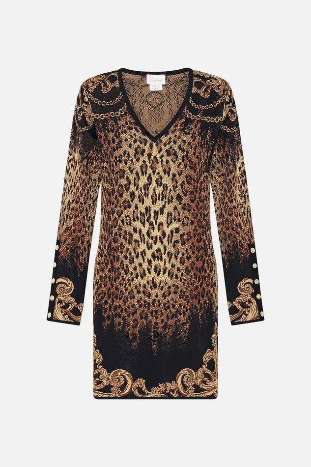 Camilla Mini Dresses V Neck Mini Knit Dress Jungle Dreaming 8211 Womens Camilla Mini Dresses V Neck Mini Knit Dress Jungle Dreaming 8211 Womens