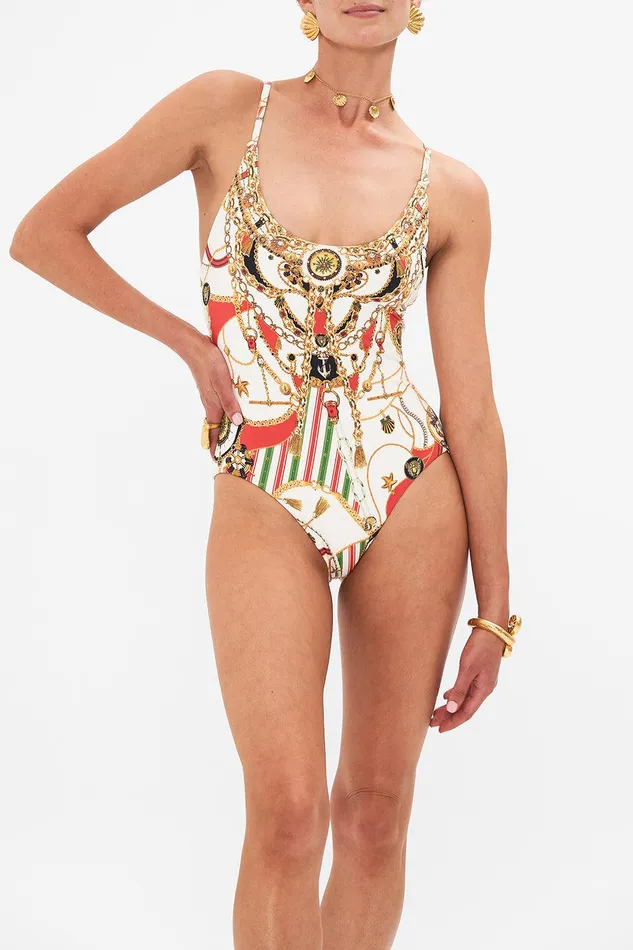 Camilla One Pieces Scoop Neck One Piece With Buttons Saluti Summertime 8211 Womens Camilla One Pieces Scoop Neck One Piece With Buttons Saluti Summertime 8211 Womens
