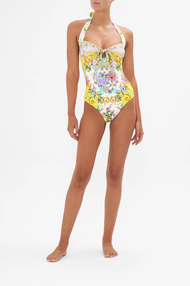 Camilla One Pieces Tie Front Halter Neck One Piece Caterina Spritz 8211 Womens Camilla One Pieces Tie Front Halter Neck One Piece Caterina Spritz 8211 Womens