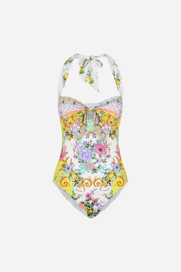 Camilla One Pieces Tie Front Halter Neck One Piece Caterina Spritz 8211 Womens Camilla One Pieces Tie Front Halter Neck One Piece Caterina Spritz 8211 Womens