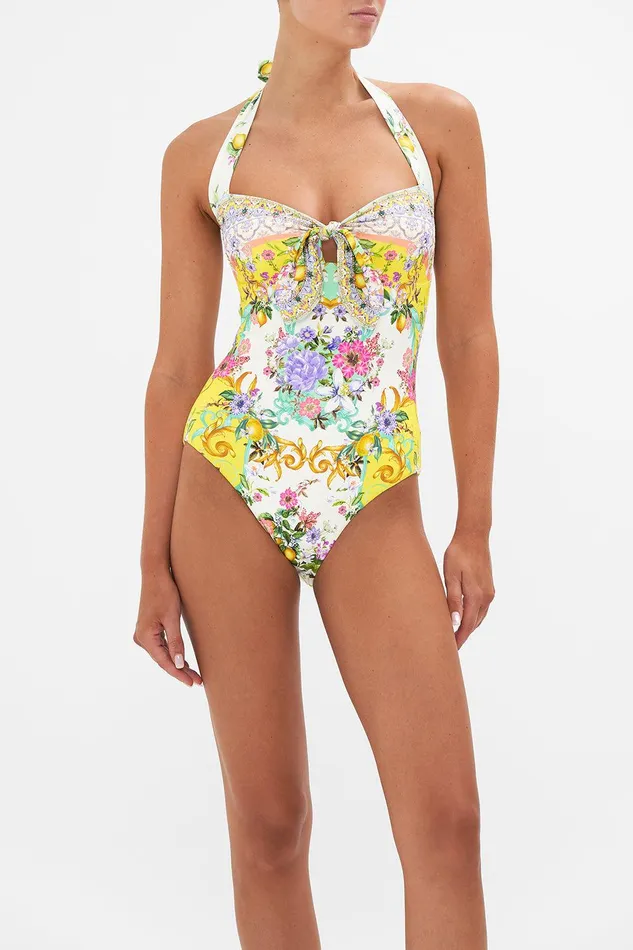 Camilla One Pieces Tie Front Halter Neck One Piece Caterina Spritz 8211 Womens Camilla One Pieces Tie Front Halter Neck One Piece Caterina Spritz 8211 Womens
