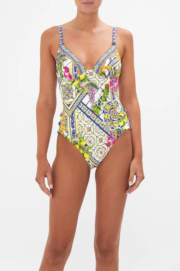 Camilla One Pieces Underwire One Piece With Button Detail Amalfi Amore 8211 Womens Camilla One Pieces Underwire One Piece With Button Detail Amalfi Amore 8211 Womens